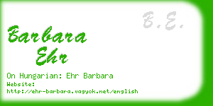 barbara ehr business card